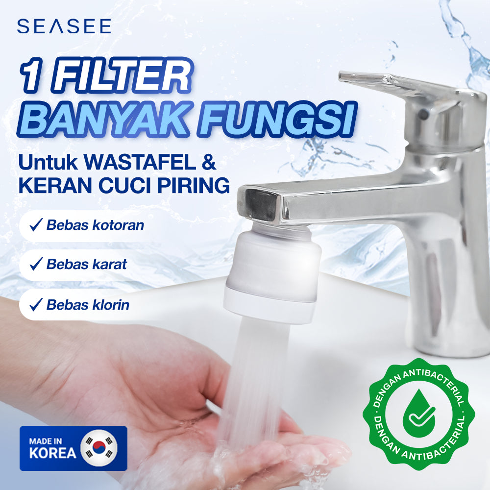 [All Variant] SEASEE Basin (Wastafel) Filter Kit with Antibacterial Ball and Sediment Filter