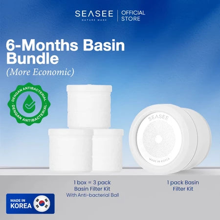 [All Variant] SEASEE Basin (Wastafel) Filter Kit with Antibacterial Ball and Sediment Filter